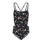 1pc Cut Out Sides Rose Garden Bathing Suit - Denny's