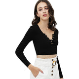 Ribbed Crop Henley - Denny's
