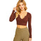 Ribbed Crop Henley - Denny's