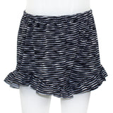 Ruffle Short Black White Stripe Print - Denny's