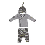 Three Piece Take Home Camo Pant /Heather Grey Top - Denny's