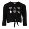 Long Sleeve Tie Front with Star & Heart Foil Patches - Denny's