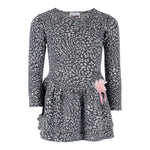 Leopard Ruffle Bottom Dress with Pink Rosette - Denny's
