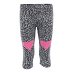 Leopard Legging with Pink Hearts on Knee - Denny's