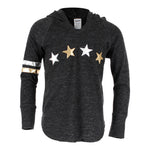Long Sleeve Hoody with Metallic Stars - Denny's
