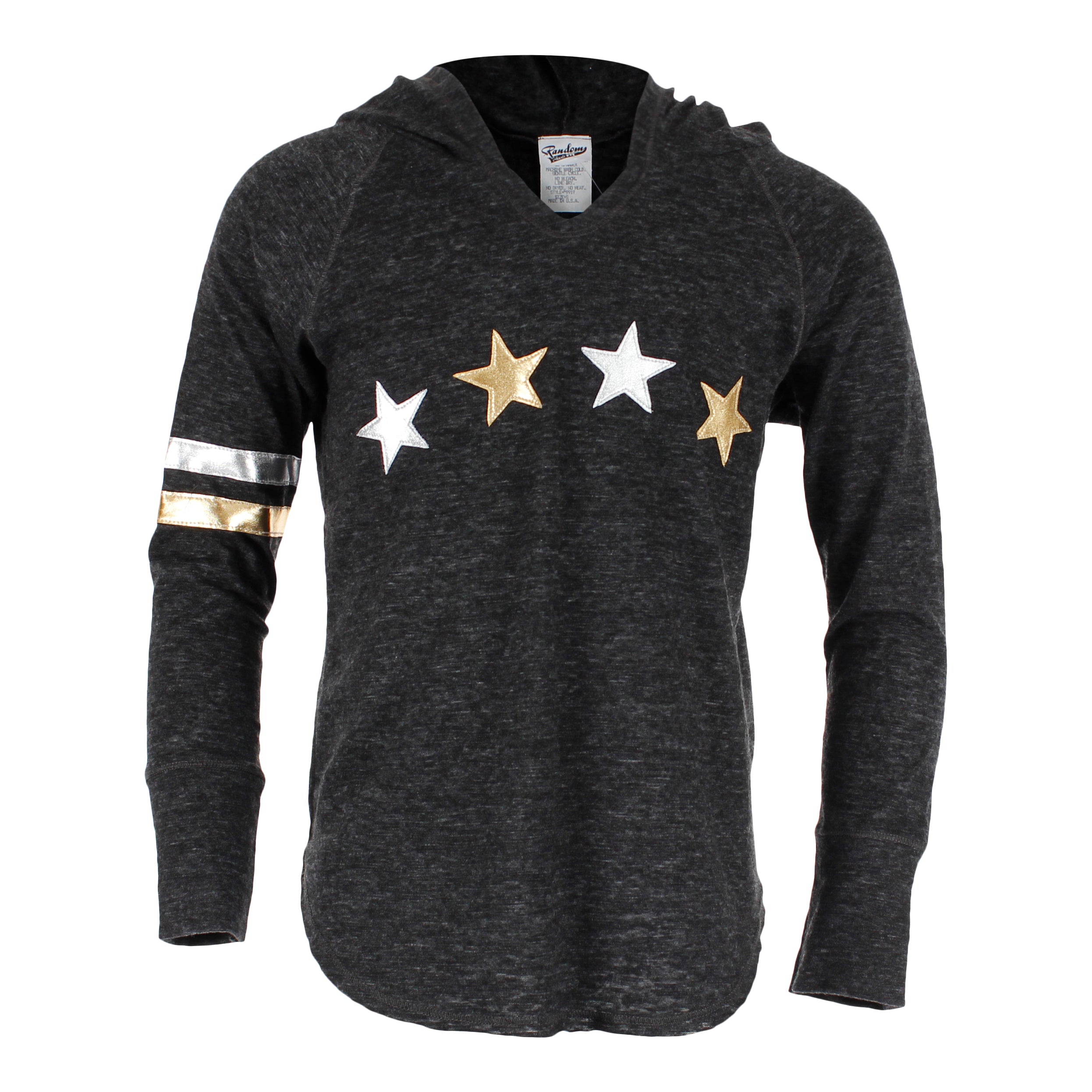 Long Sleeve Hoody Slub with Foil Stripe Arm - Denny's