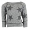 Long Sleeve Hacci Sweatshirt with Studded Stars - Denny's