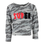 Long Sleeve Crop Sweatshirt with Super - Denny's