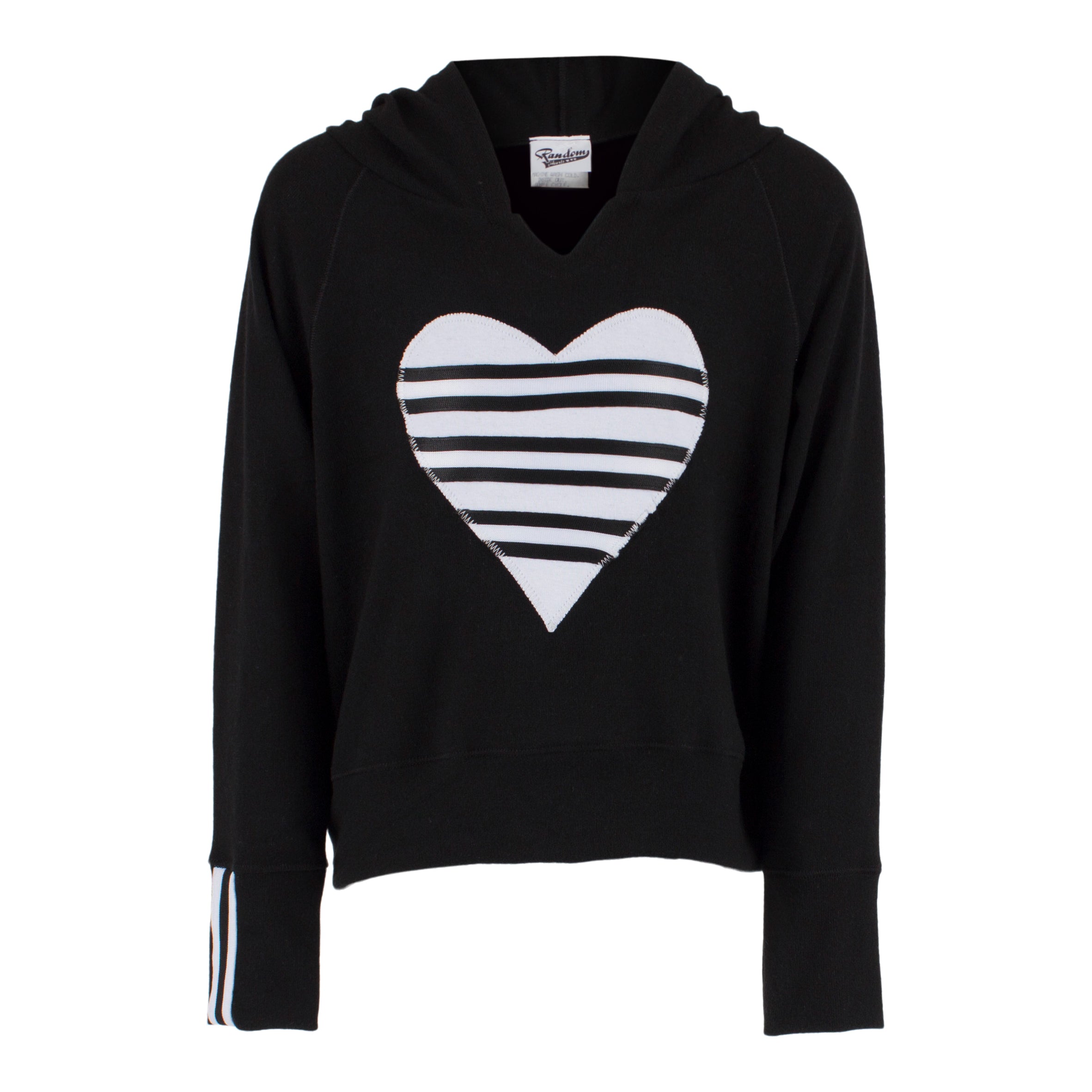 Hacci Hoody with Black/White Athletic Heart - Denny's