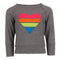 Long Sleeve Hacci Sweatshirt with Neon Stripe Heart - Denny's