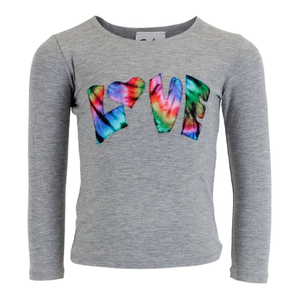 Long Sleeve Top with Tye Dye Love - Denny's