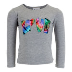Long Sleeve Top with Tye Dye Love - Denny's