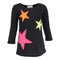 Long Sleeve French Terry Dress with Neon Stars - Denny's