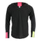 Long Sleeve Hacci Hoody with Neon Pink & Green On Hood & Sleeves - Denny's