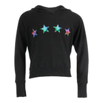 Long Sleeve Tie Dye Hacci Hoody Stripe Stars Down Back - Denny's