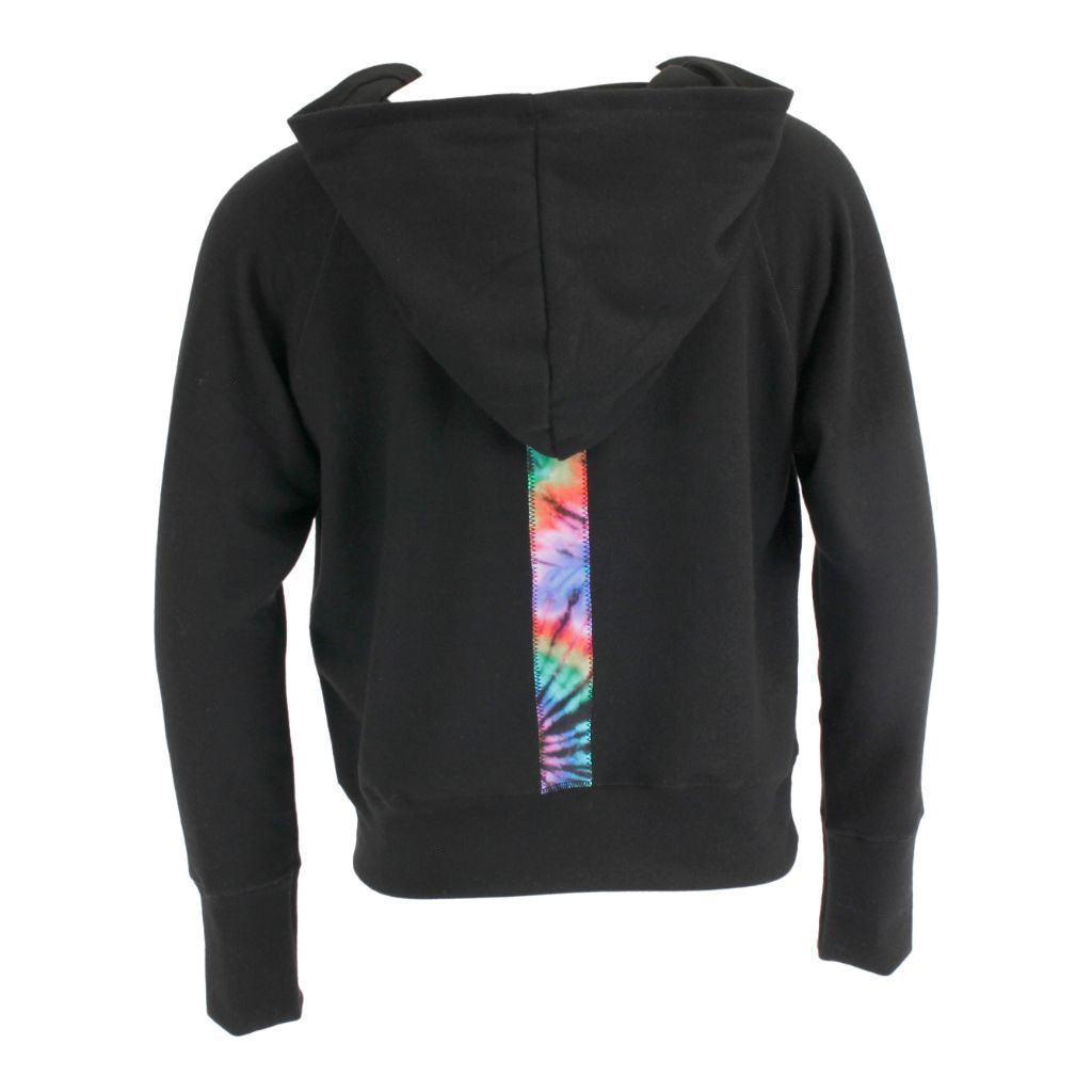 Long Sleeve Tie Dye Hacci Hoody Stripe Stars Down Back - Denny's