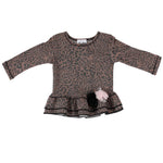 Leopard Tunic Ruffle Top - Denny's