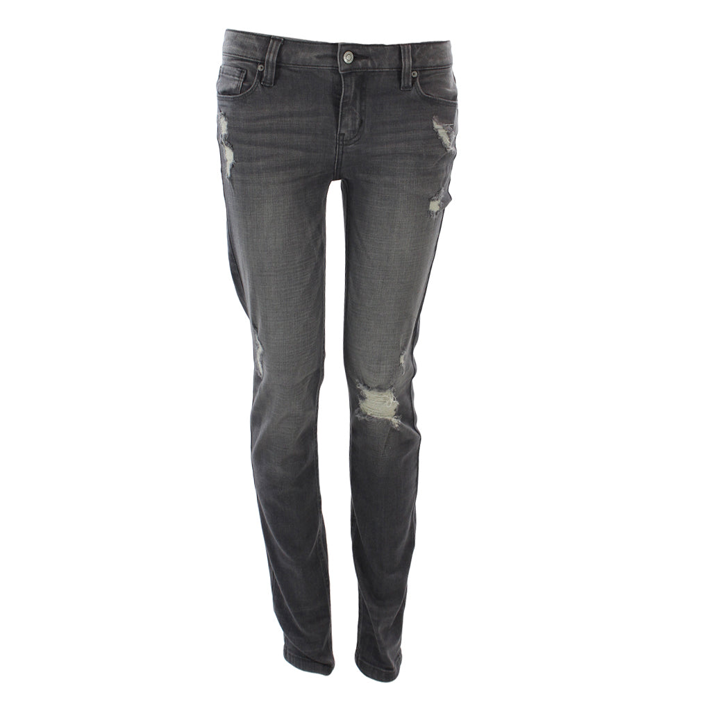 Grey Destructed Skinny Jean - Denny's