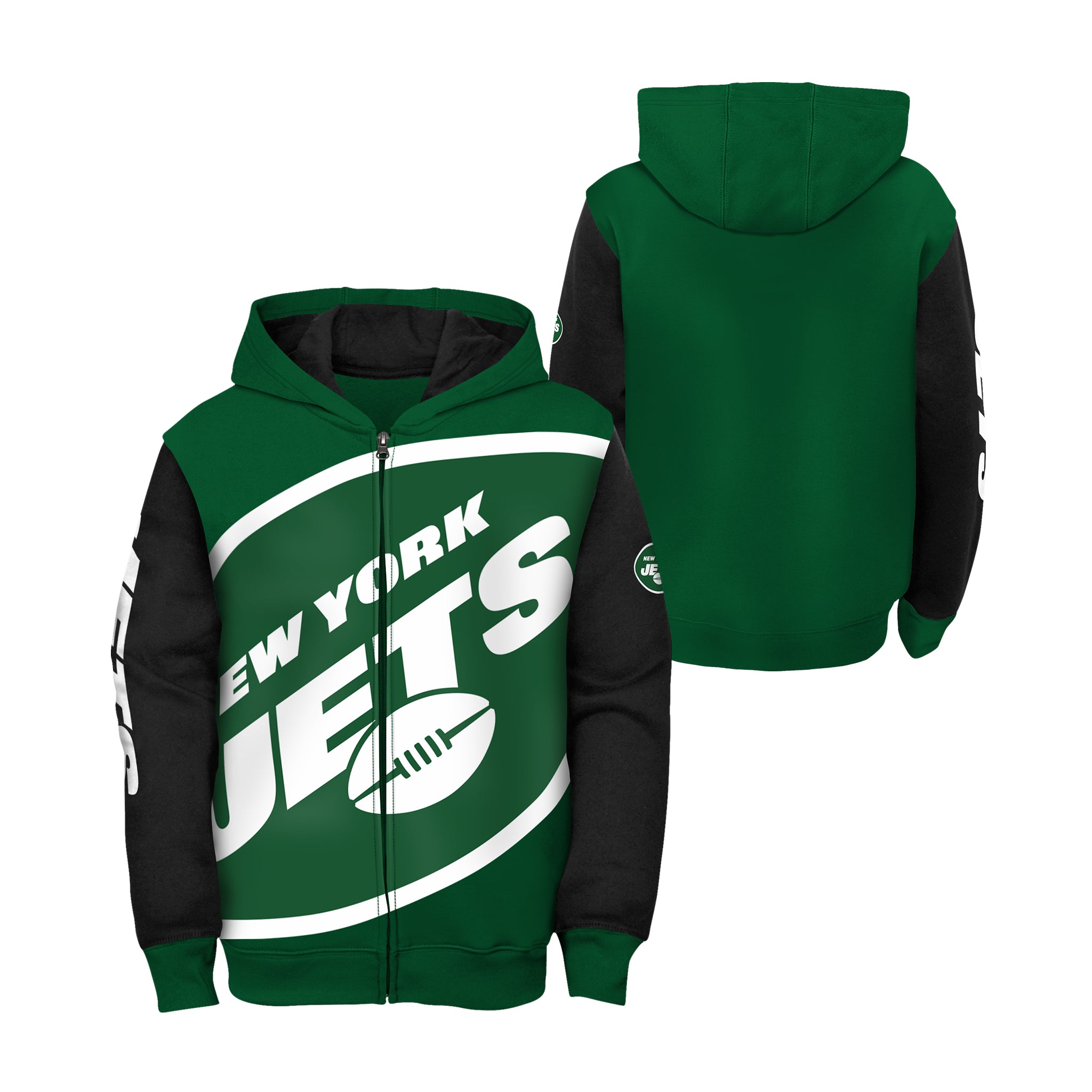 Jets Posterboard Zip Hoodie - Denny's