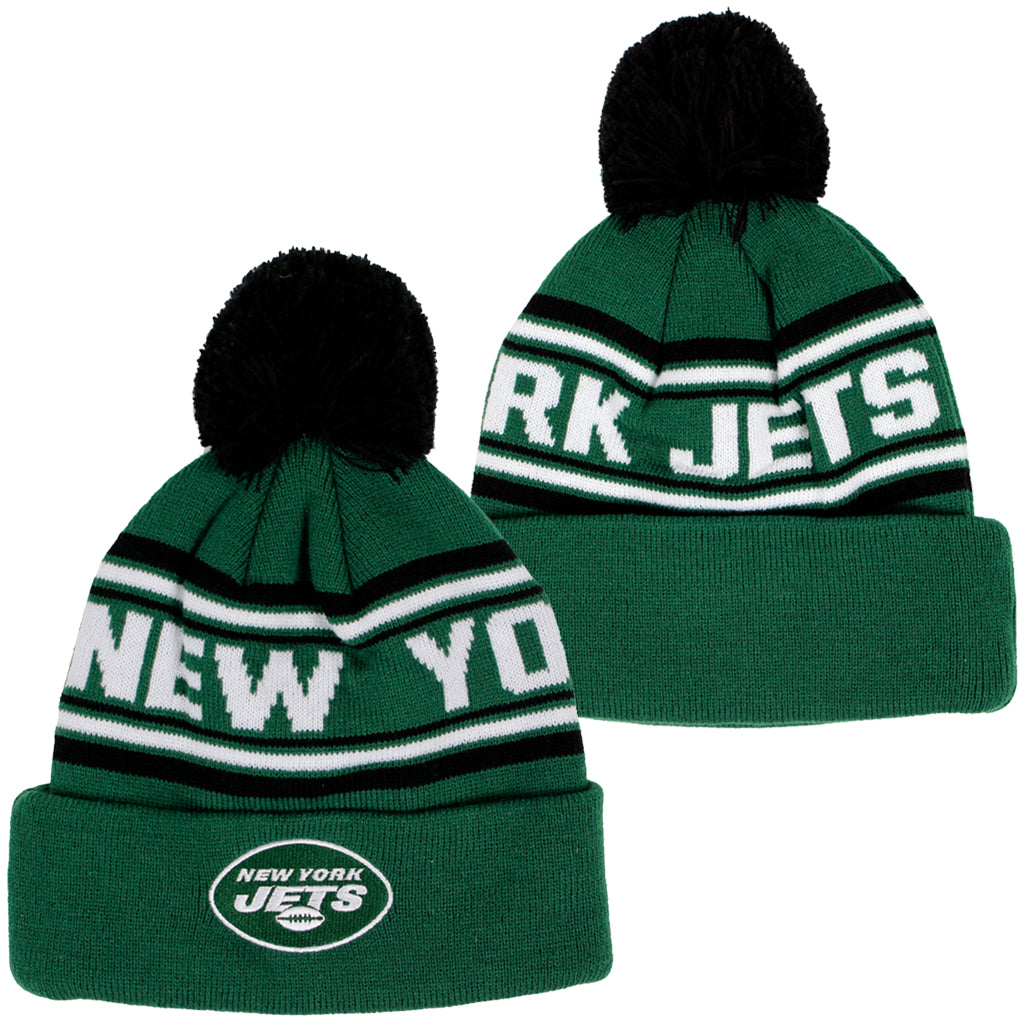 Jets Cuffed Hat with Pom - Fits Sizes 8-20 - Denny's