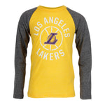 Long Sleeve Los Angeles Lakers Fadeaway Tri Raglan - Denny's