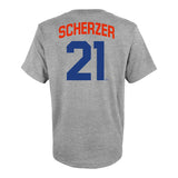 Scherzer Mets Triblend Name & Number Tee - Denny's
