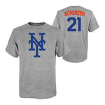 Scherzer Mets Triblend Name & Number Tee - Denny's