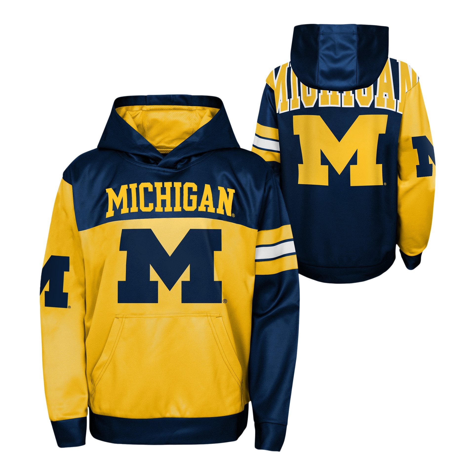 Michigan 1st and Goal Sublimated Hoodie - Denny's