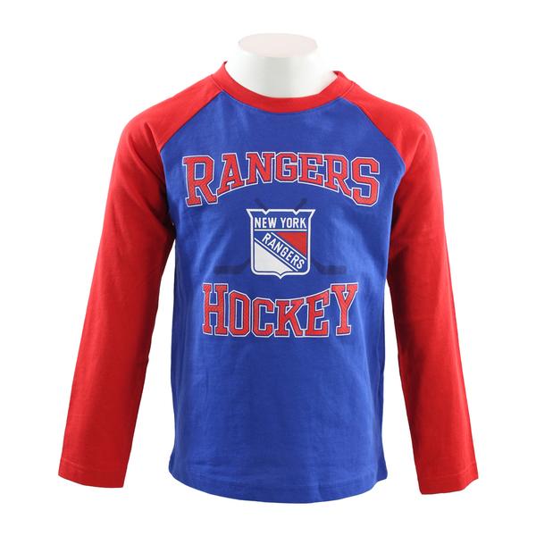 Rangers Morning Skate Long Sleeve Raglan Tee - Denny's