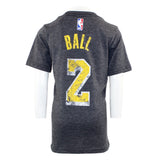 Ball/Lakers Distressed Name & Number Tee - Denny's