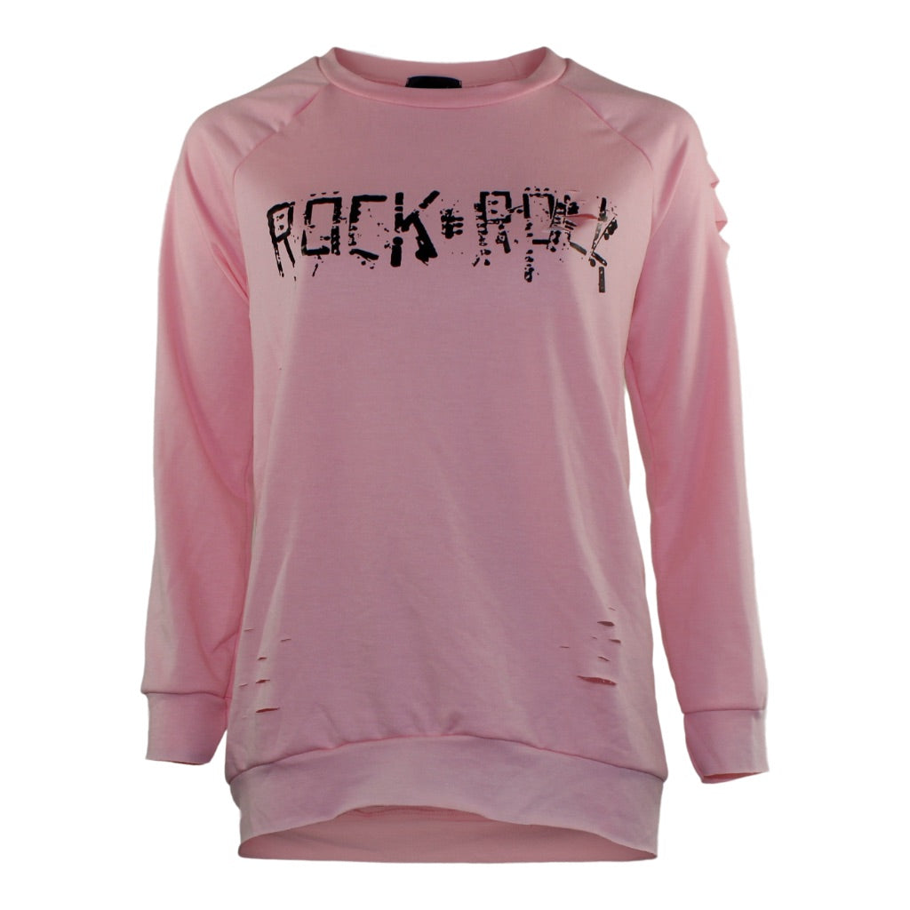Fleece Sweatshirt with Neck Cut - Denny's
