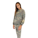 Green Camo Crew with Gold Stripe - Denny's