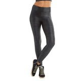 Lustrous High RIse Navy Caiman Legging - Denny's