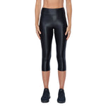 High Rise Lustrous Solid Capri - Denny's