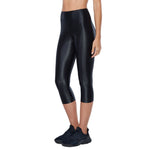 High Rise Lustrous Solid Capri - Denny's