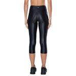 High Rise Lustrous Solid Capri - Denny's