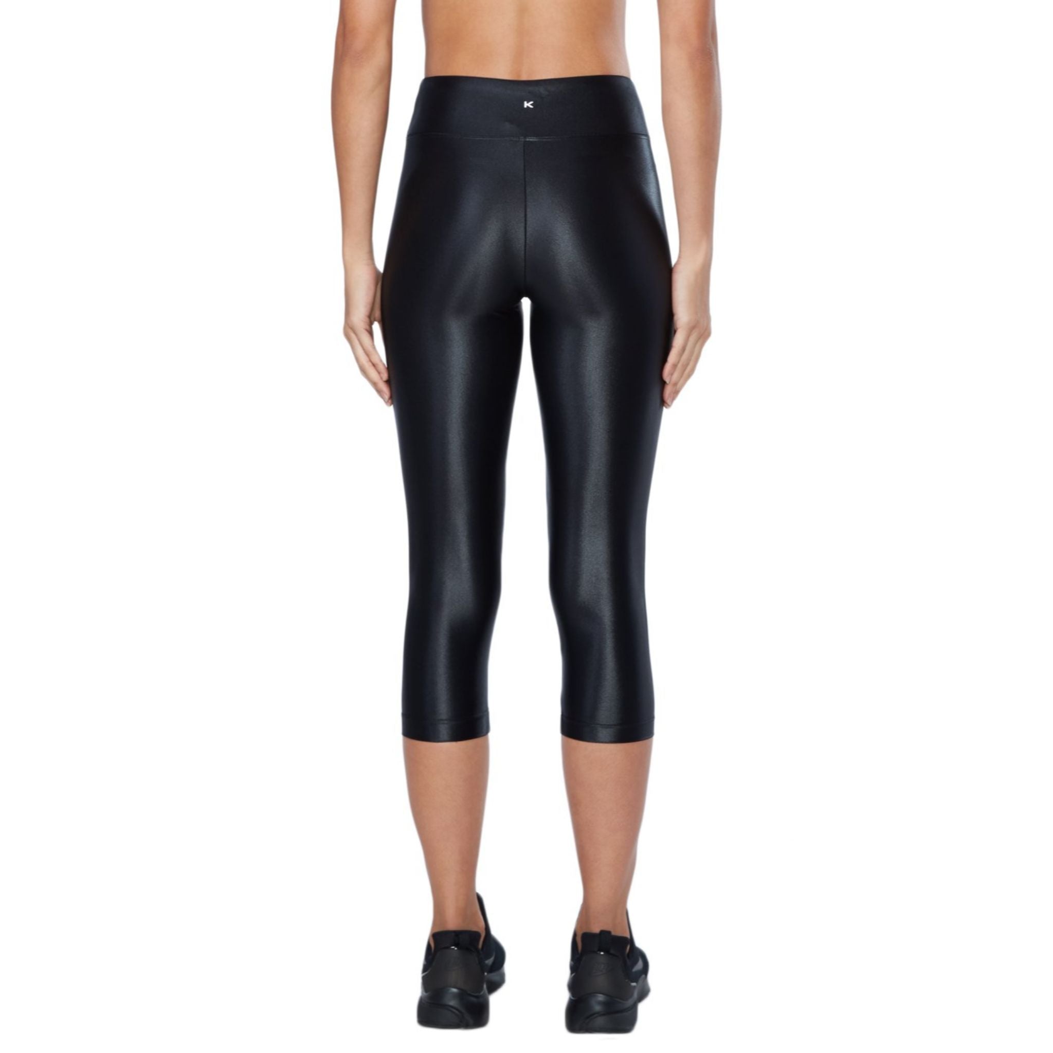 High Rise Lustrous Solid Capri - Denny's