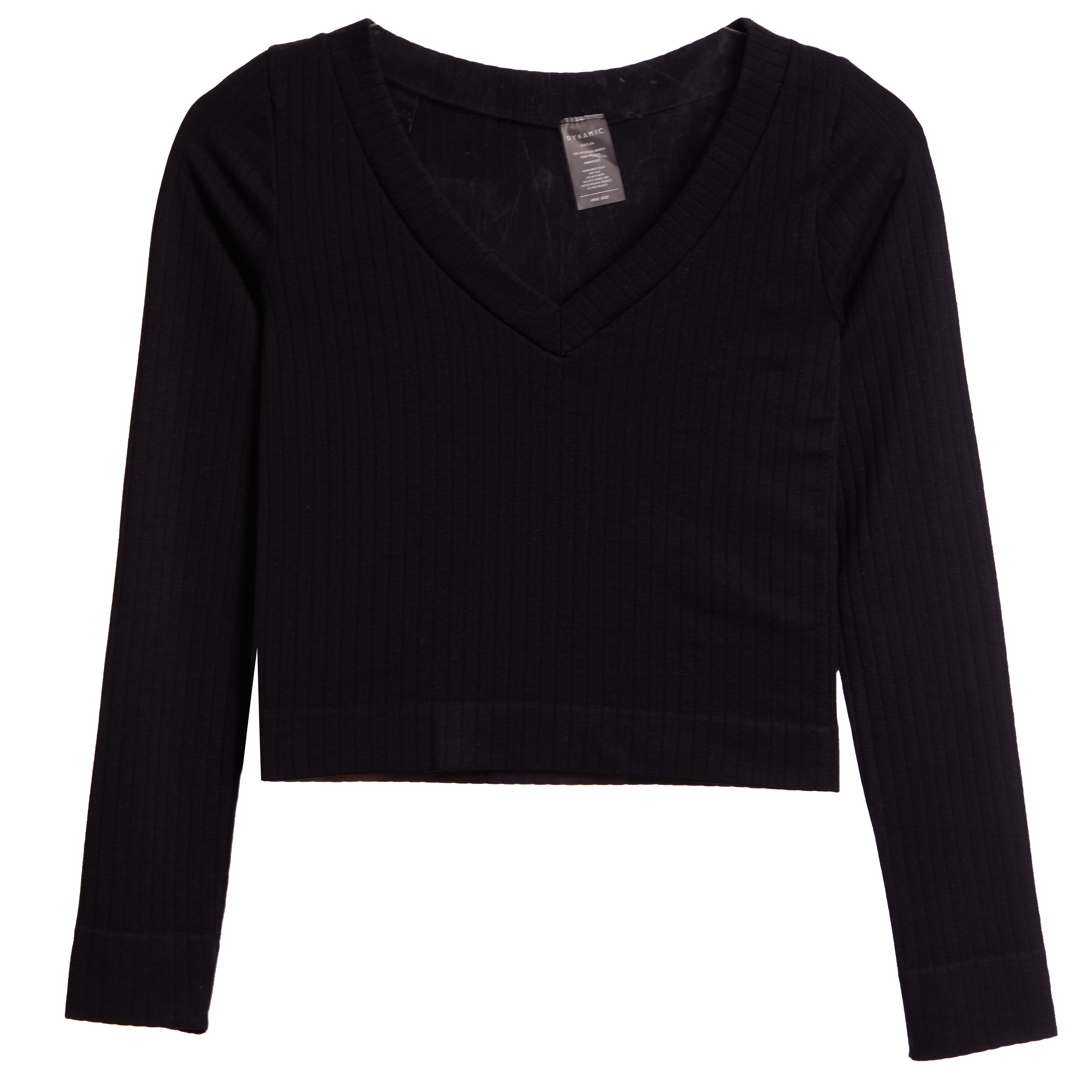 Ribbed V-Neck Top - Denny's
