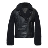 Faux Leather Sherpa Moto Jacket - Denny's