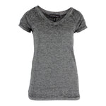Short Sleeve Burnout Cold Shoulder Vneck - Denny's