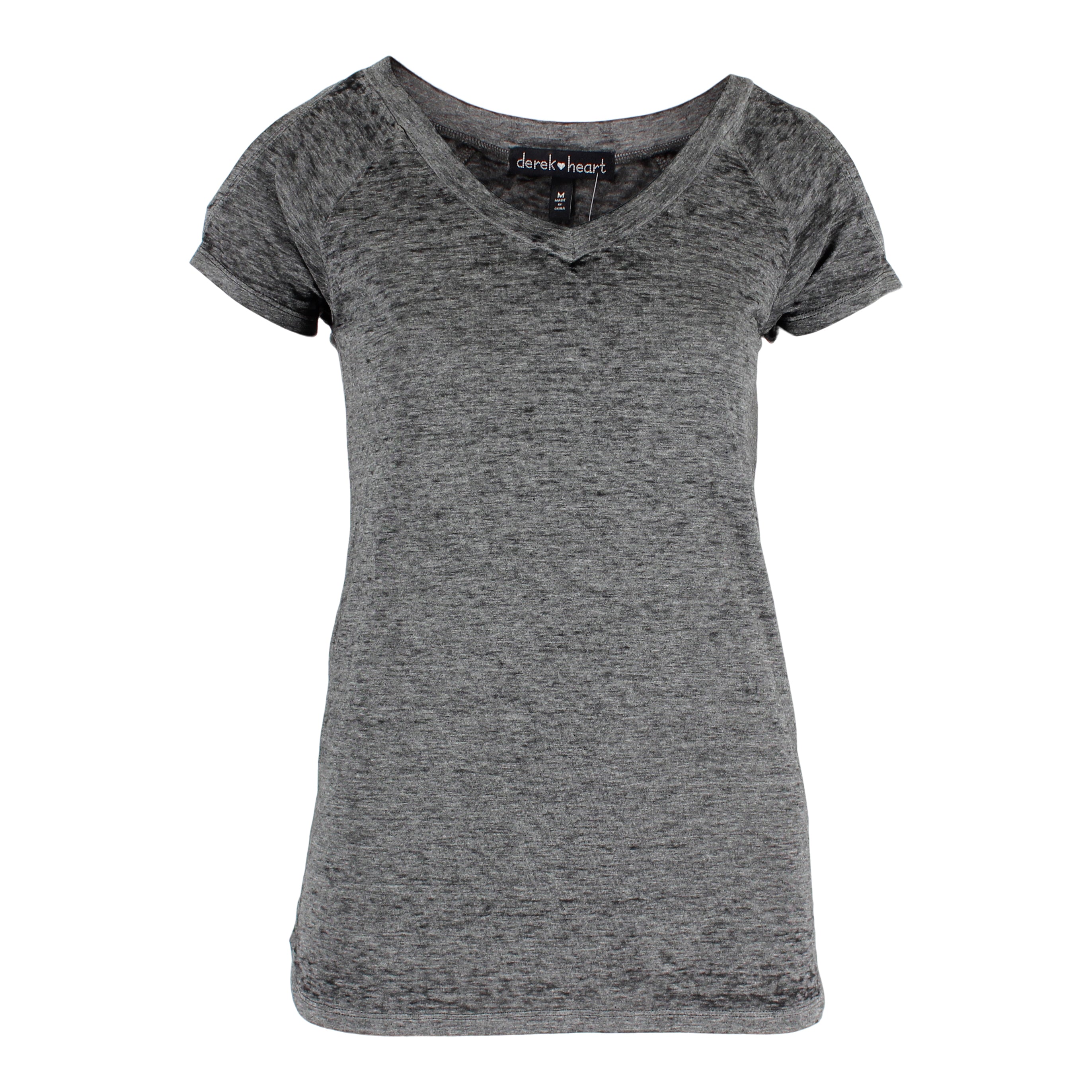 Short Sleeve Burnout Cold Shoulder Vneck - Denny's