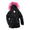 Pink Fur Hood Middle Puffer Coat - Denny's