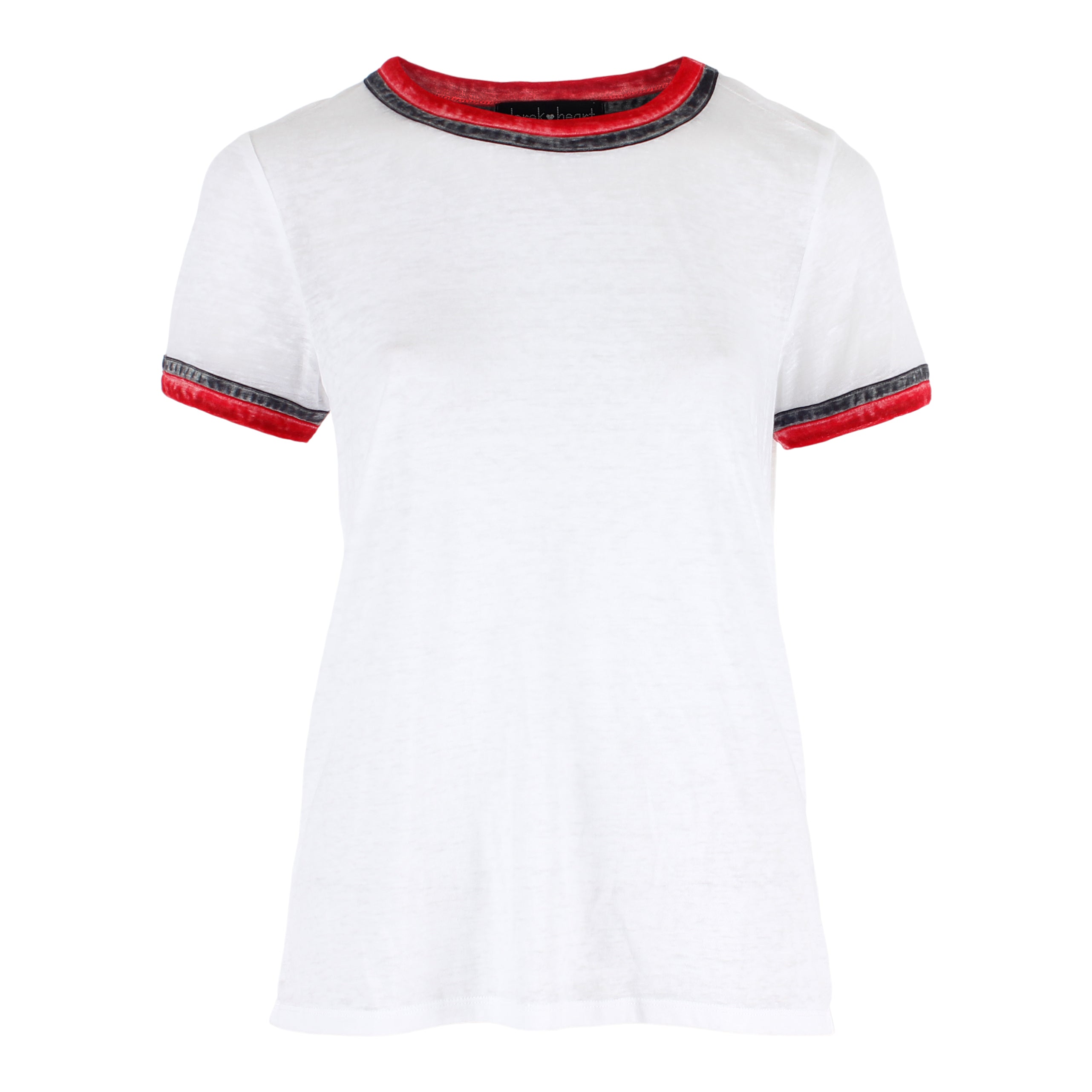Short Sleeve Burnout Crew with Trim - Denny's