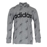 Long Sleeve Hooded Print Linear Tee - Denny's