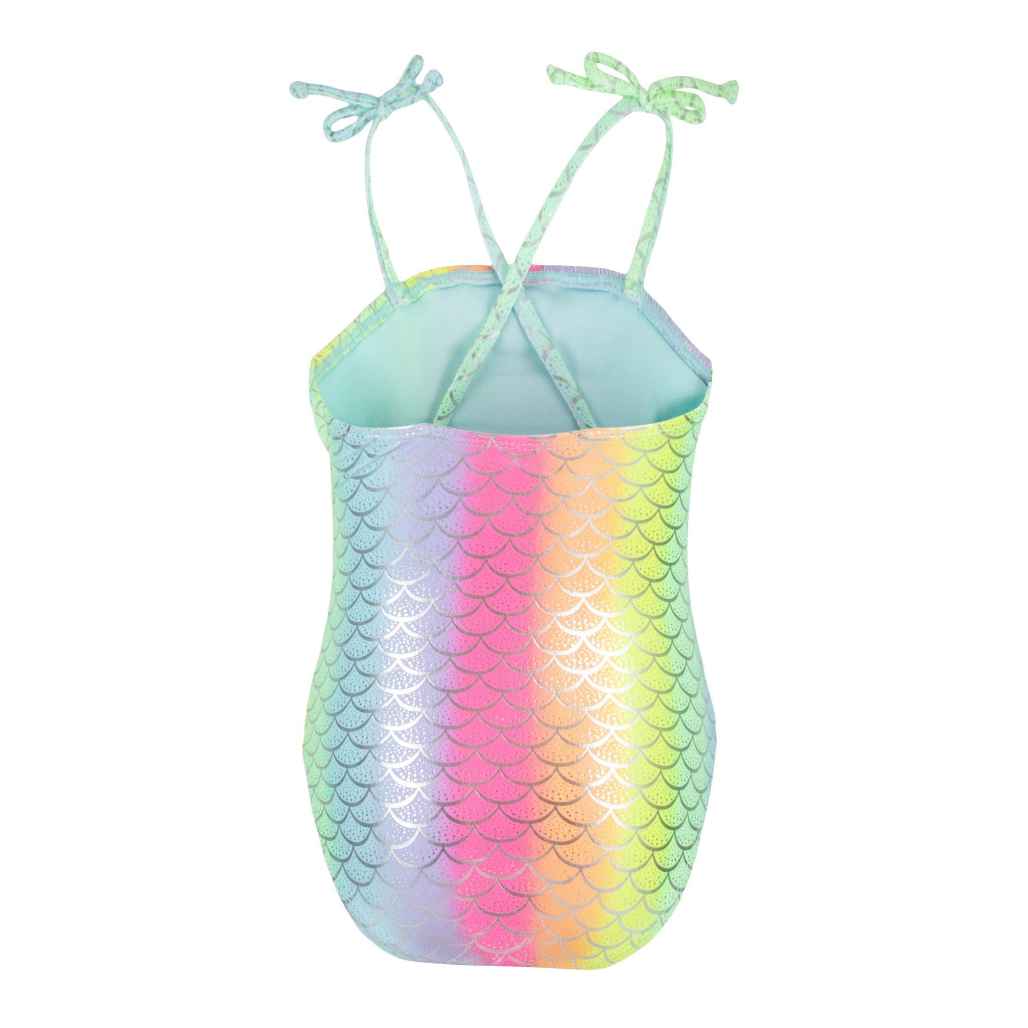 1pc Flounce Mermaid Glitter Bathing Suit - Denny's