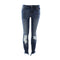 Medium Rise Distressed Hi Lo Skinny Jean - Denny's
