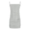 Metallic Rouched Dress - Denny's