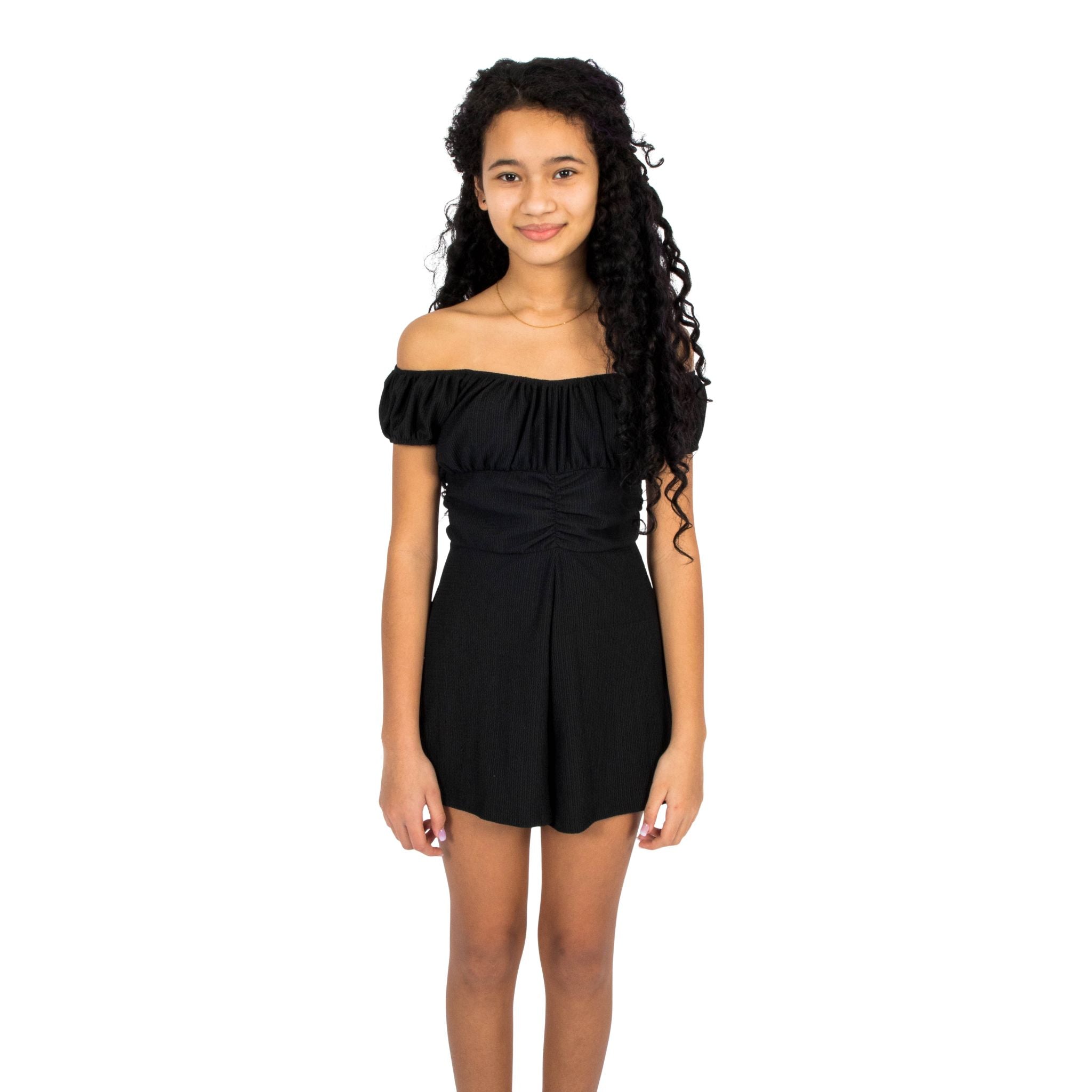 Vneck Ruched Romper - Denny's