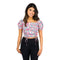 Short Sleeve Floral Rouched Front Top - Denny's