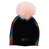Rainbow Foil Hat with Faux Pom - Fits Sizes 7-14 & Junior - Denny's